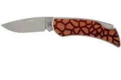 Case X Woodchuck Executive Lockback Brushed Stainless, Giraffe, 64320, M1300L SS Pocket Knife