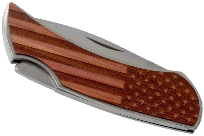 Case X Woodchuck Executive Lockback Brushed Stainless, Flag, 64324, M1300L SS Pocket Knife 6 Case X Woodchuck Executive Lockback Brushed Stainless, Flag, 64324, M1300L SS Pocket Knife - Image 4