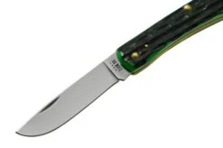 Case Jig Sod Buster Jr, Hunter Green Bone, Deep Canyon, 75832, 6137 SS, Pocket Knife -Case Knives Sales CE75832 03 case