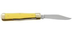 Case Small Swell Center Jack, Yellow Synthetic Smooth, 81097, 3225 SS, Pocket Knife -Case Knives Sales CE81097 02 case