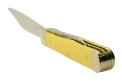 Case Small Swell Center Jack, Yellow Synthetic Smooth, 81097, 3225 SS, Pocket Knife -Case Knives Sales CE81097 04 case